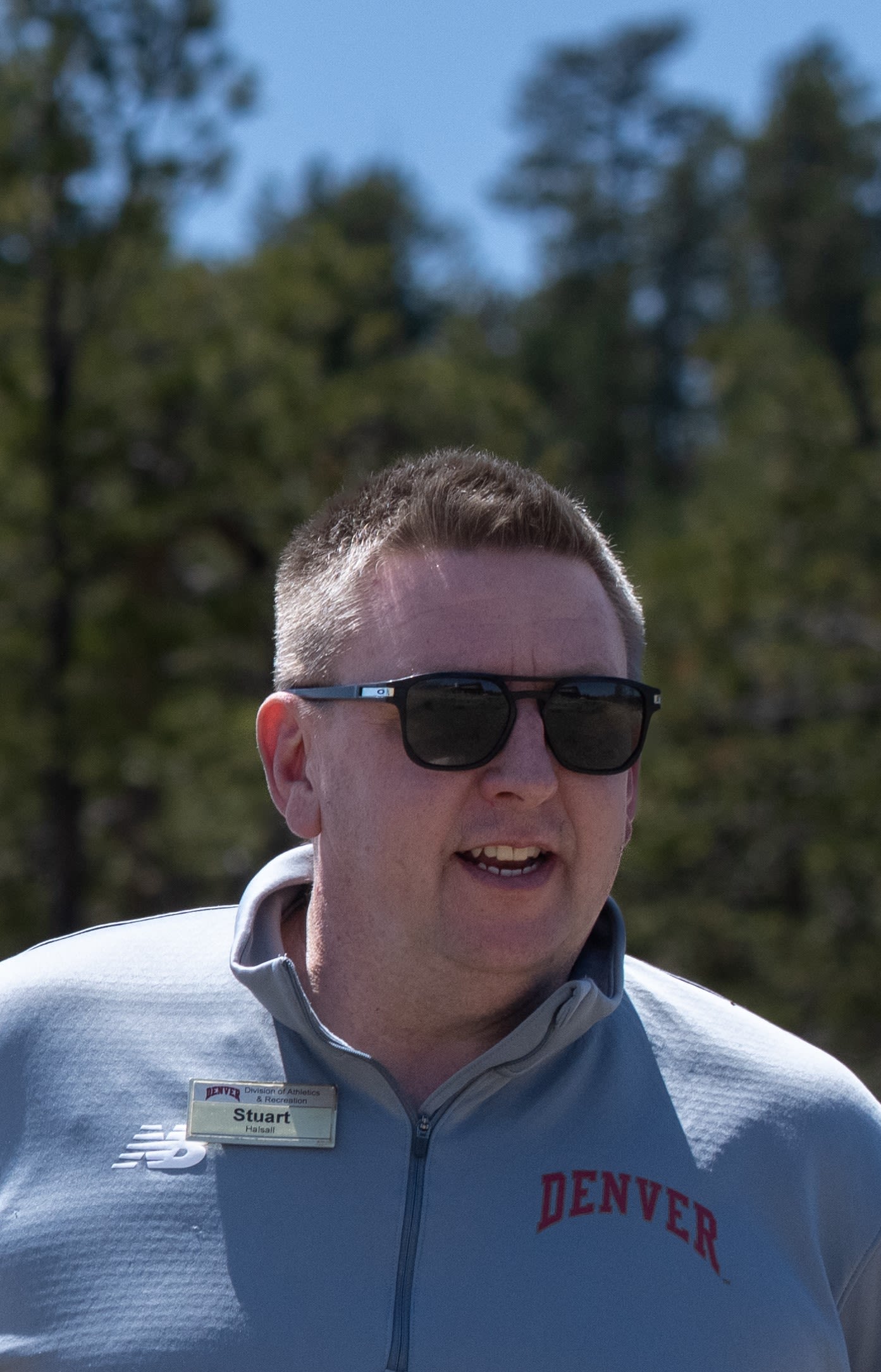 Stuart Halsall standing outside