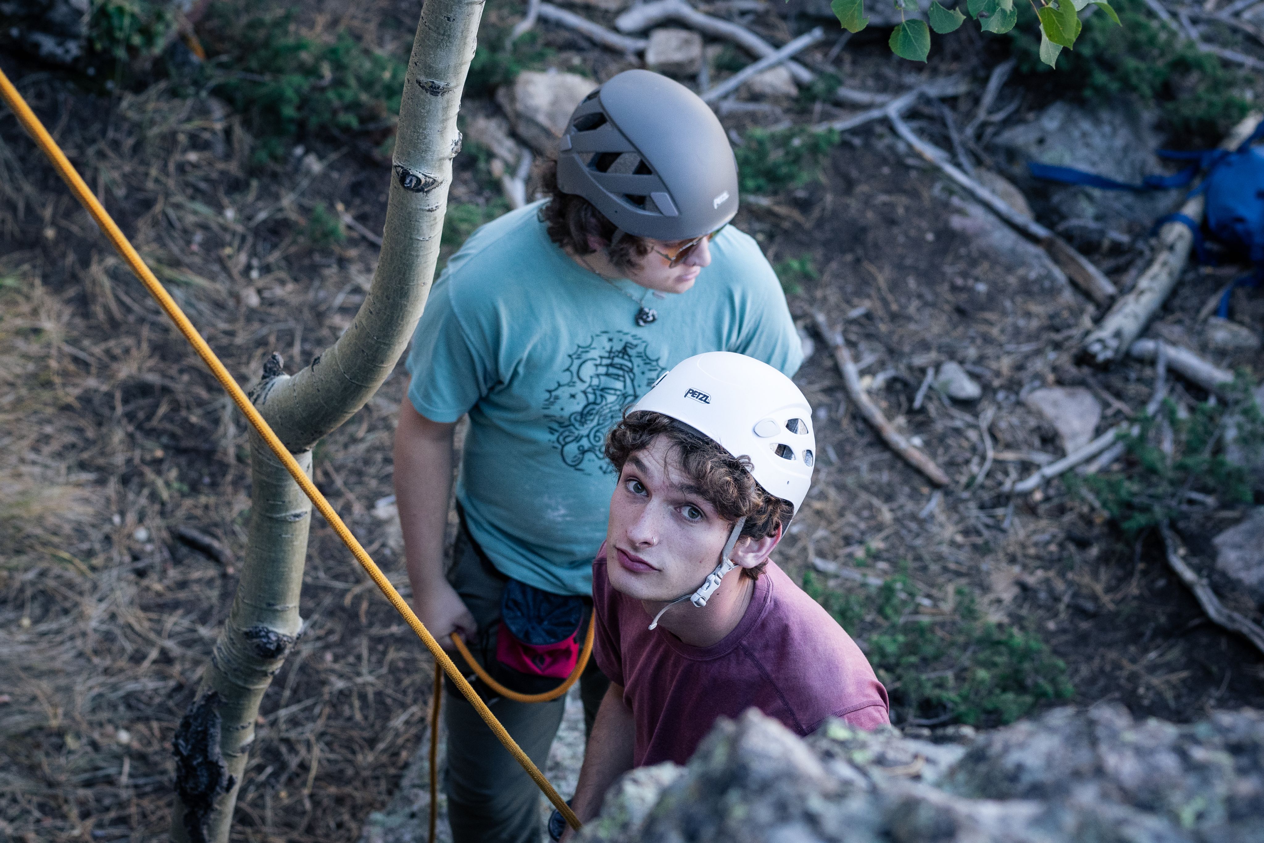 Rock climbers at Kennedy Mountain Campus