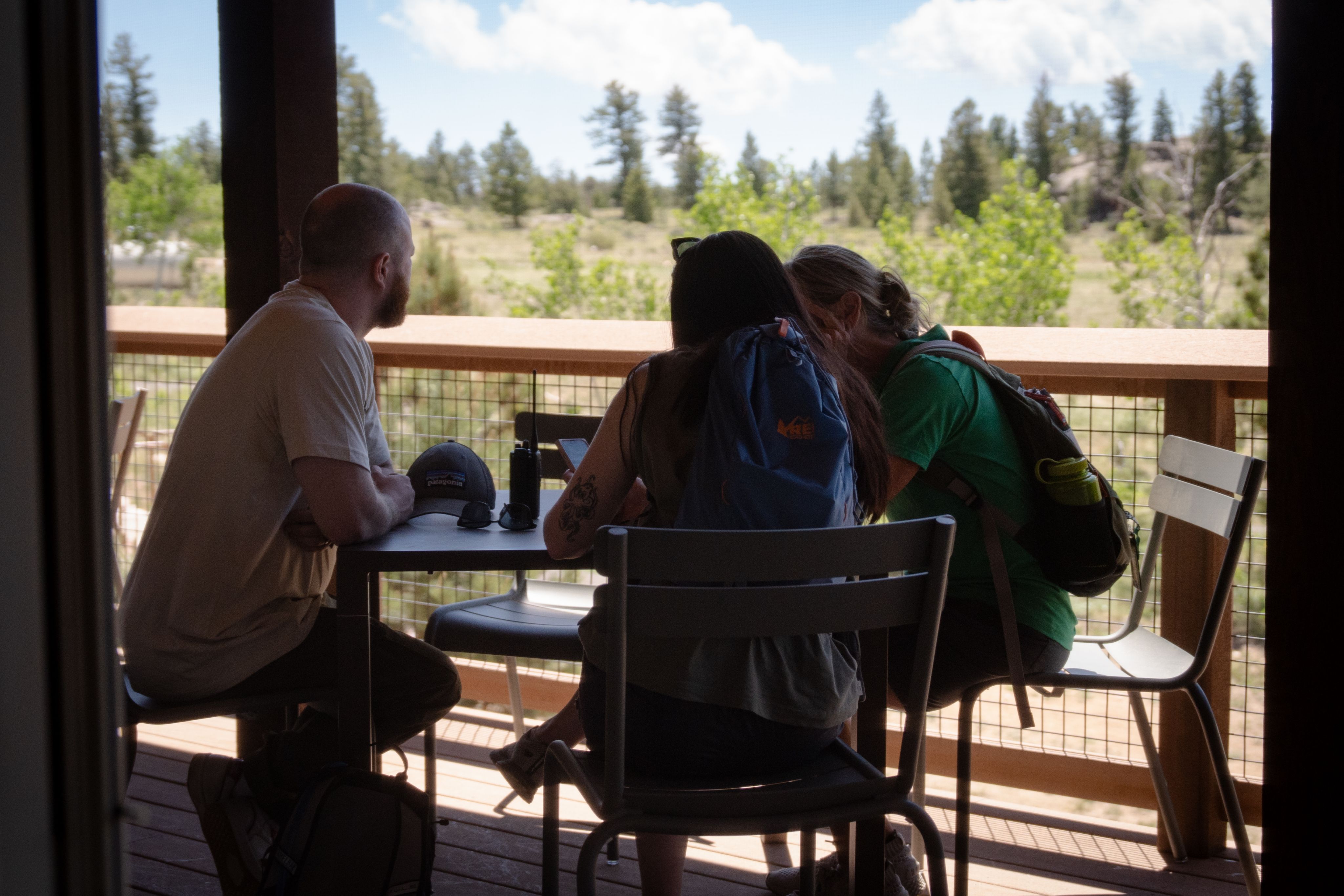 Students sitting around a table