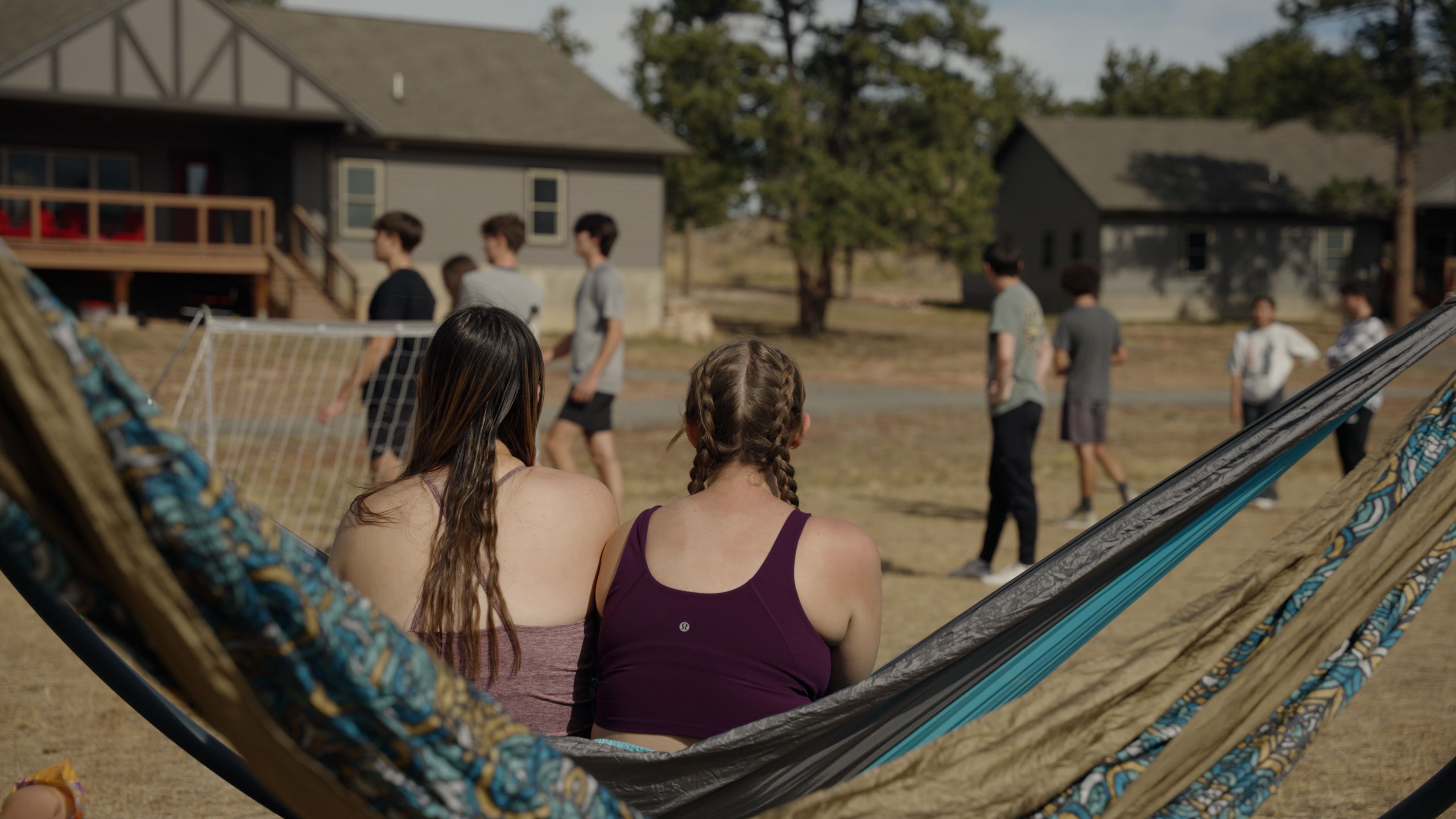 Students in a Hammock at Kennedy Mountain Campus