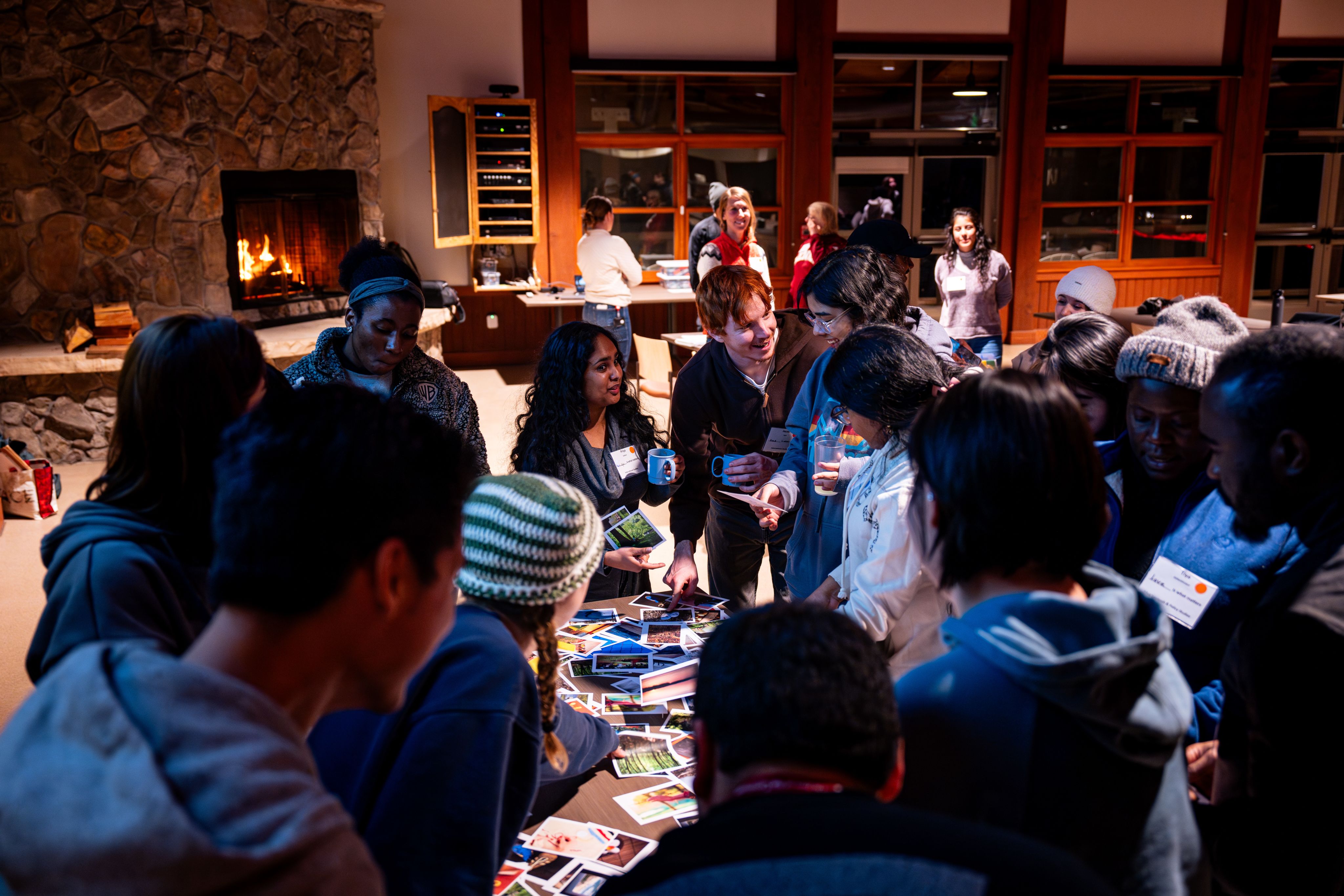 Students talking with each other at Kennedy Mountain Campus