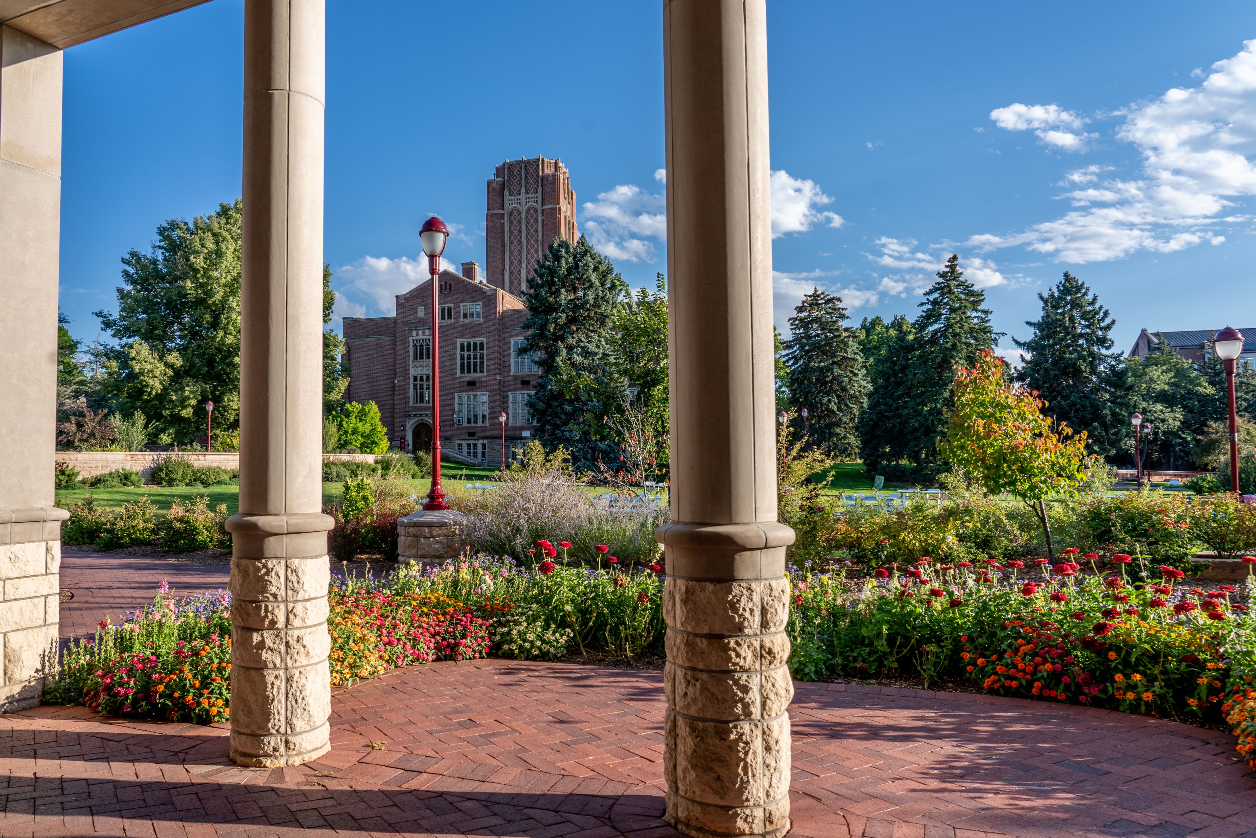 A photo of DU campus in fall