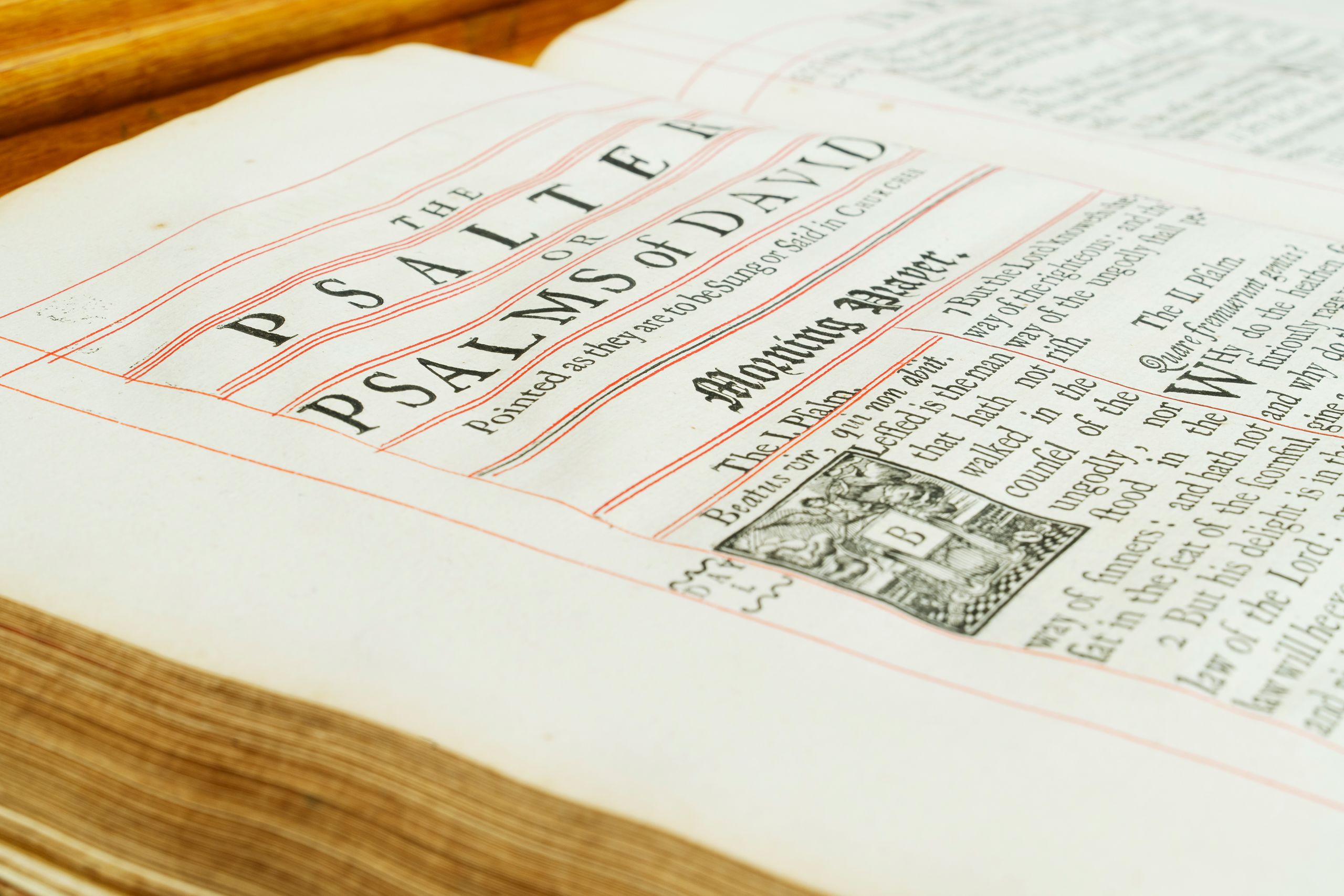 A close up shot of the pages of an antique book
