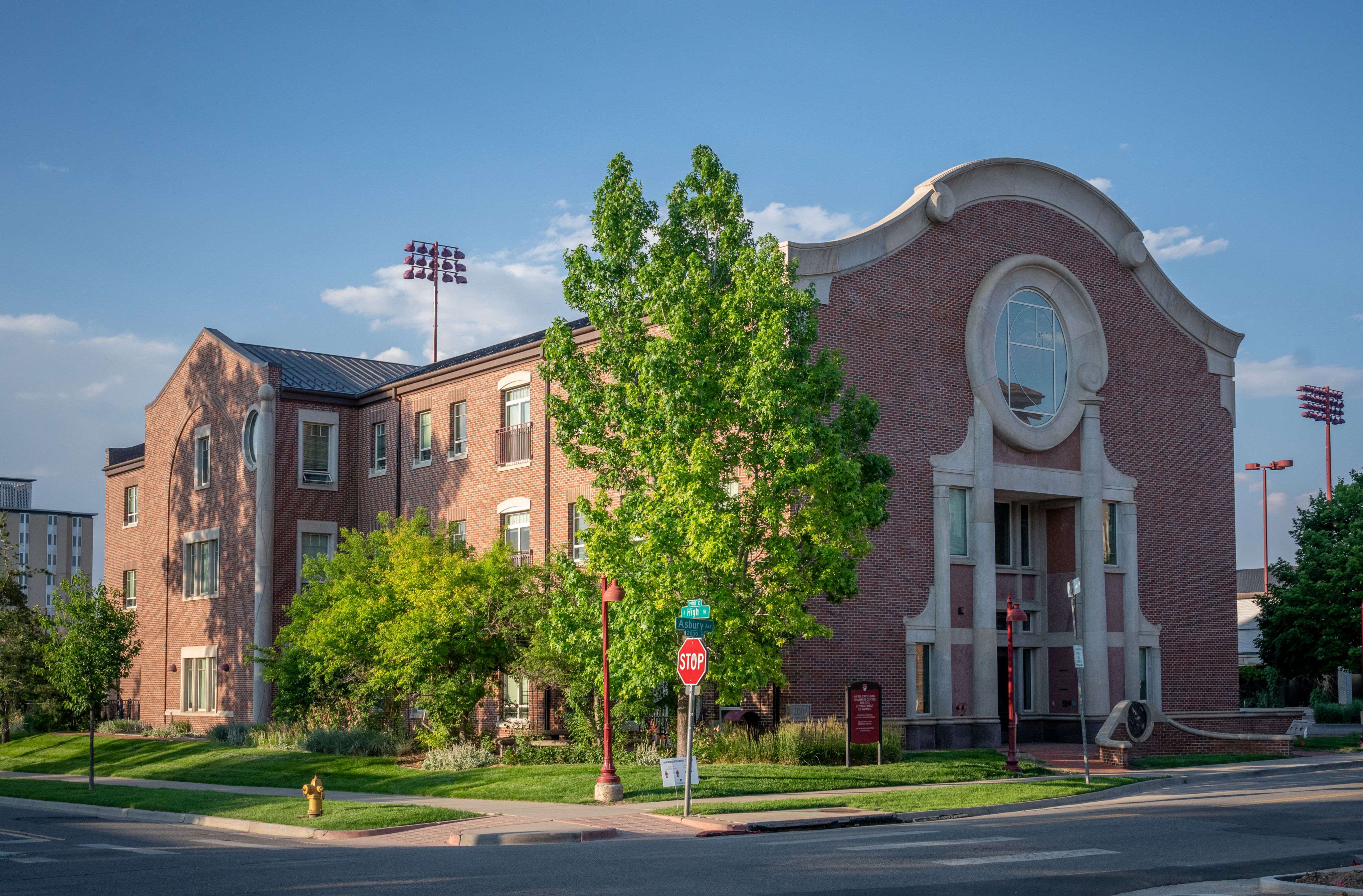 An exterior photo of the Chambers Center
