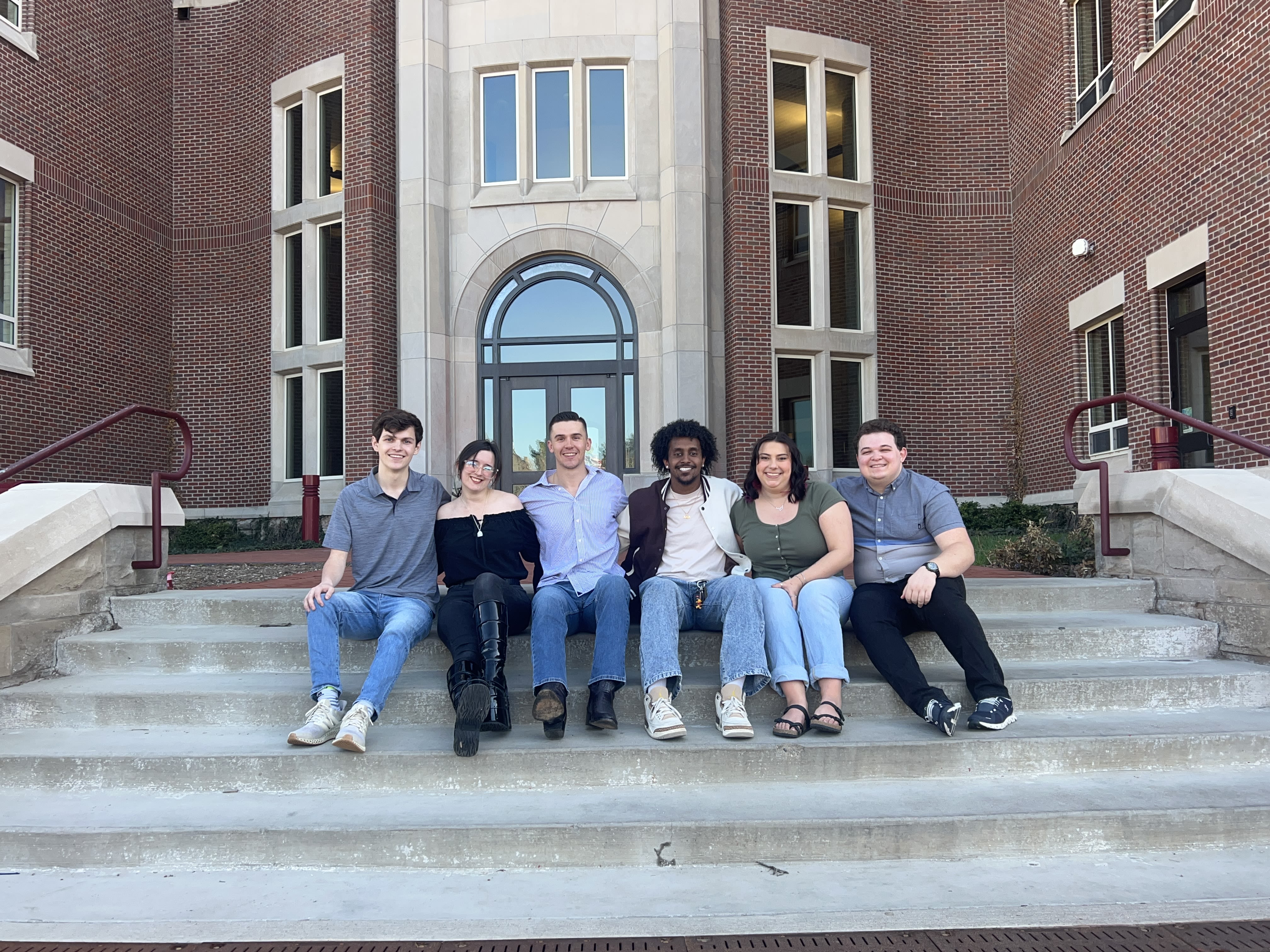 The senior design team poses for a photo