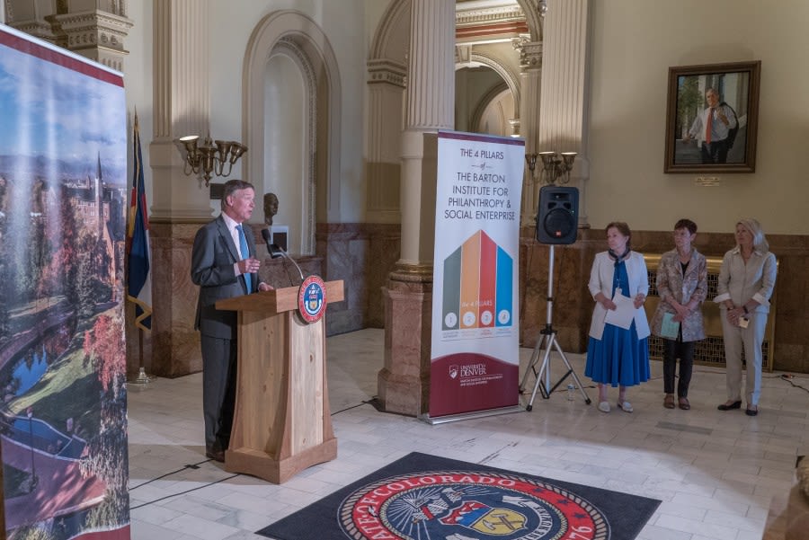 Then-Gov. John Hickenlooper launched the Colorado Evaluation & Action Lab in 2017.