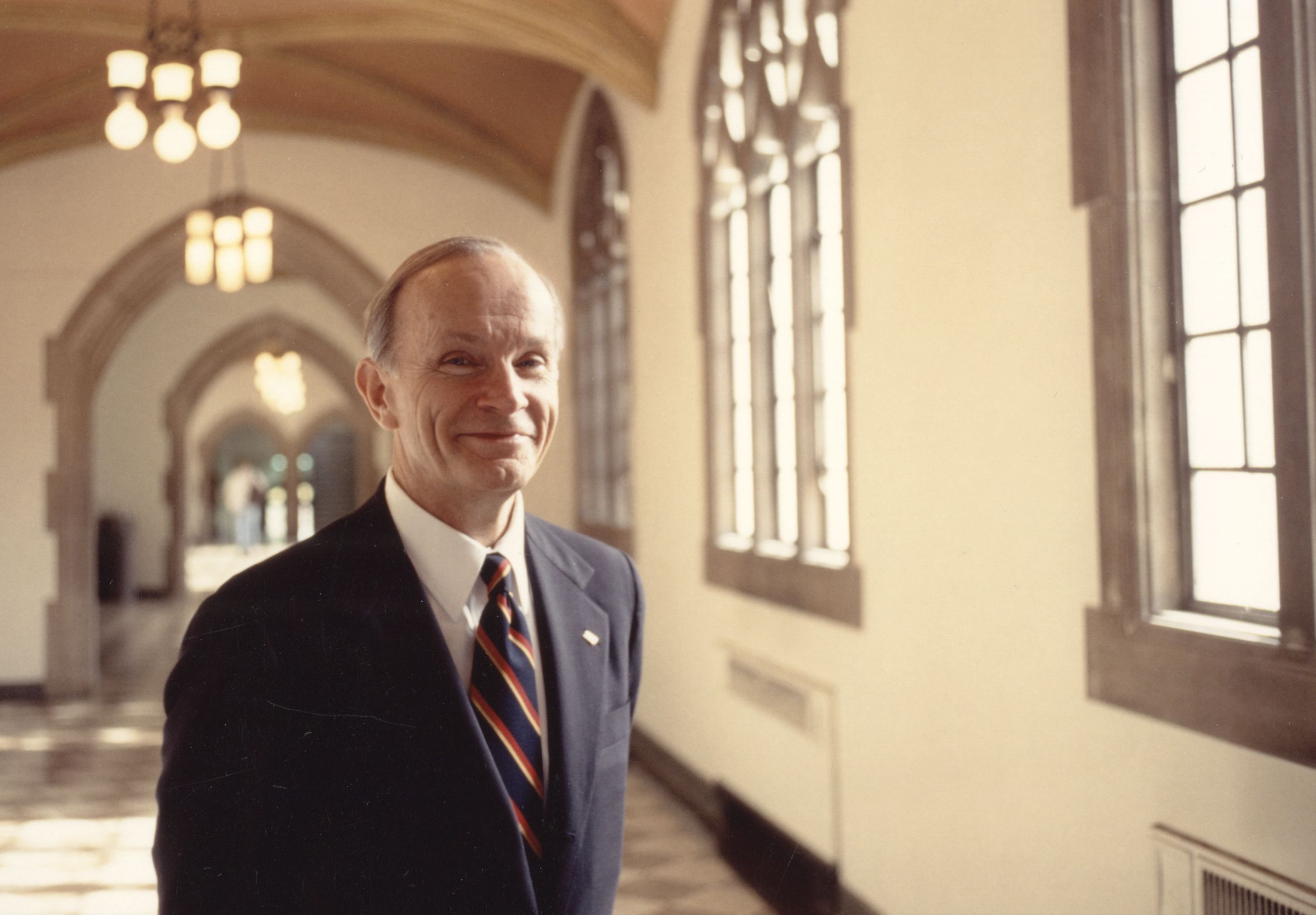 Dan Ritchie standing in the first floor of Mary Reed Hall