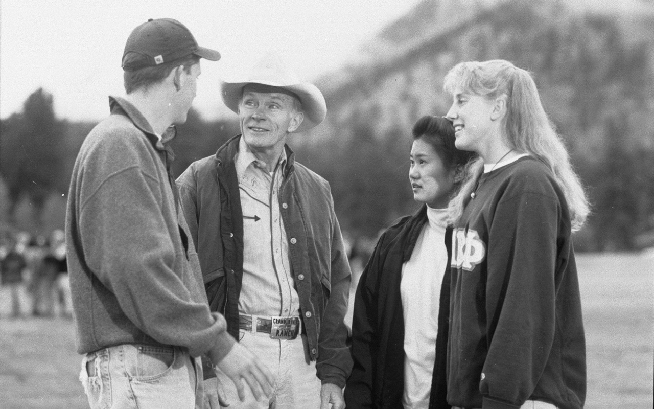 Dan Ritchie with students