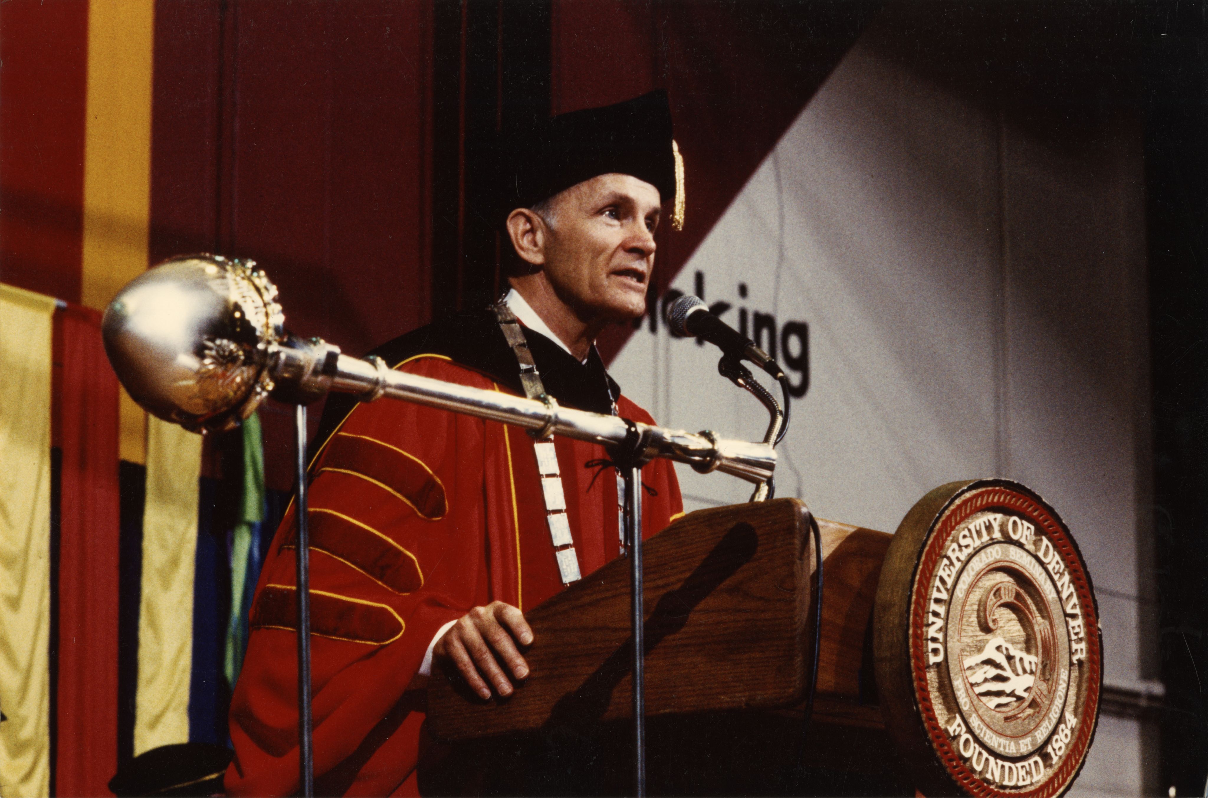Dan Ritchie speaking at commencement