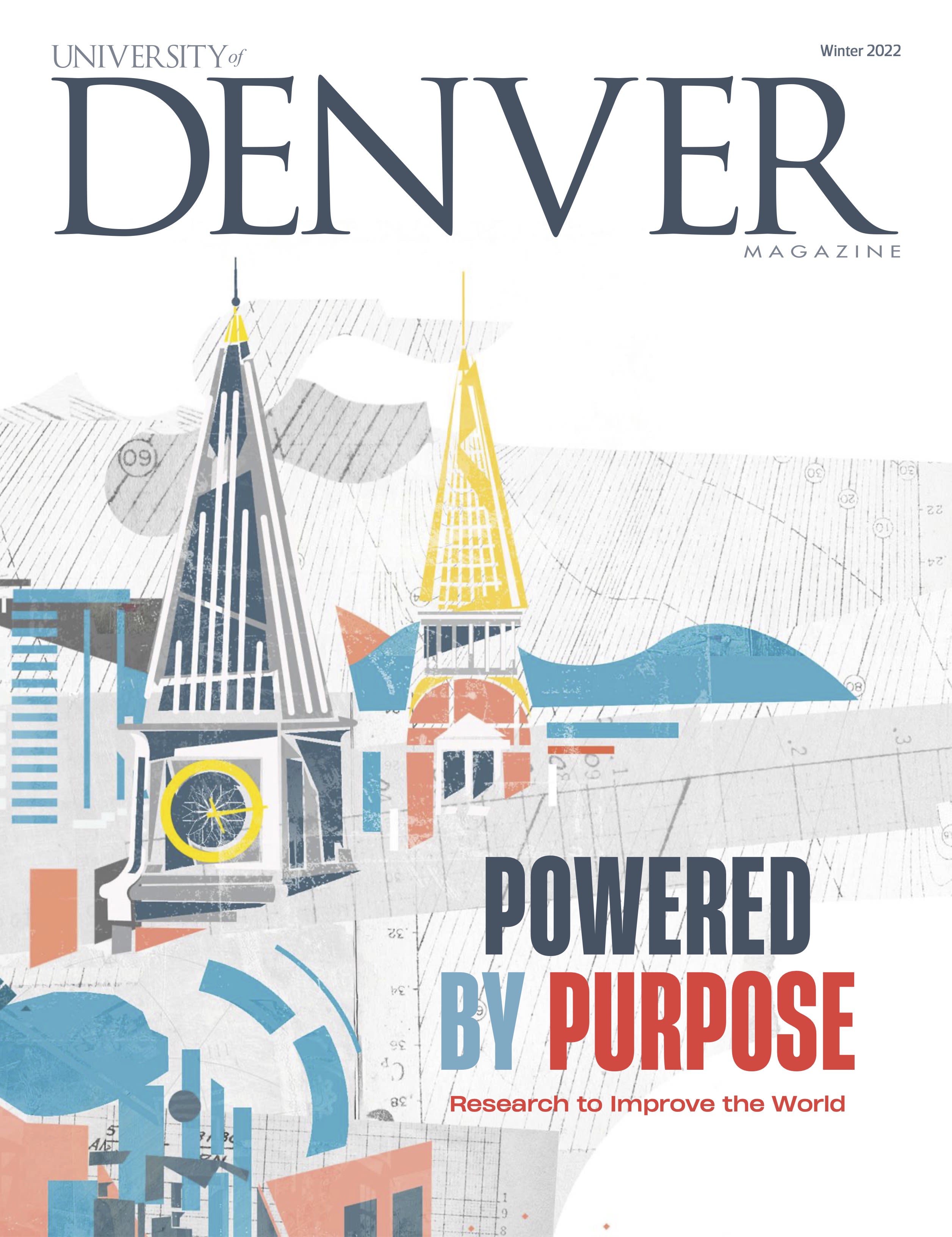 Cover of winter 2022 issue of the DU Magazine