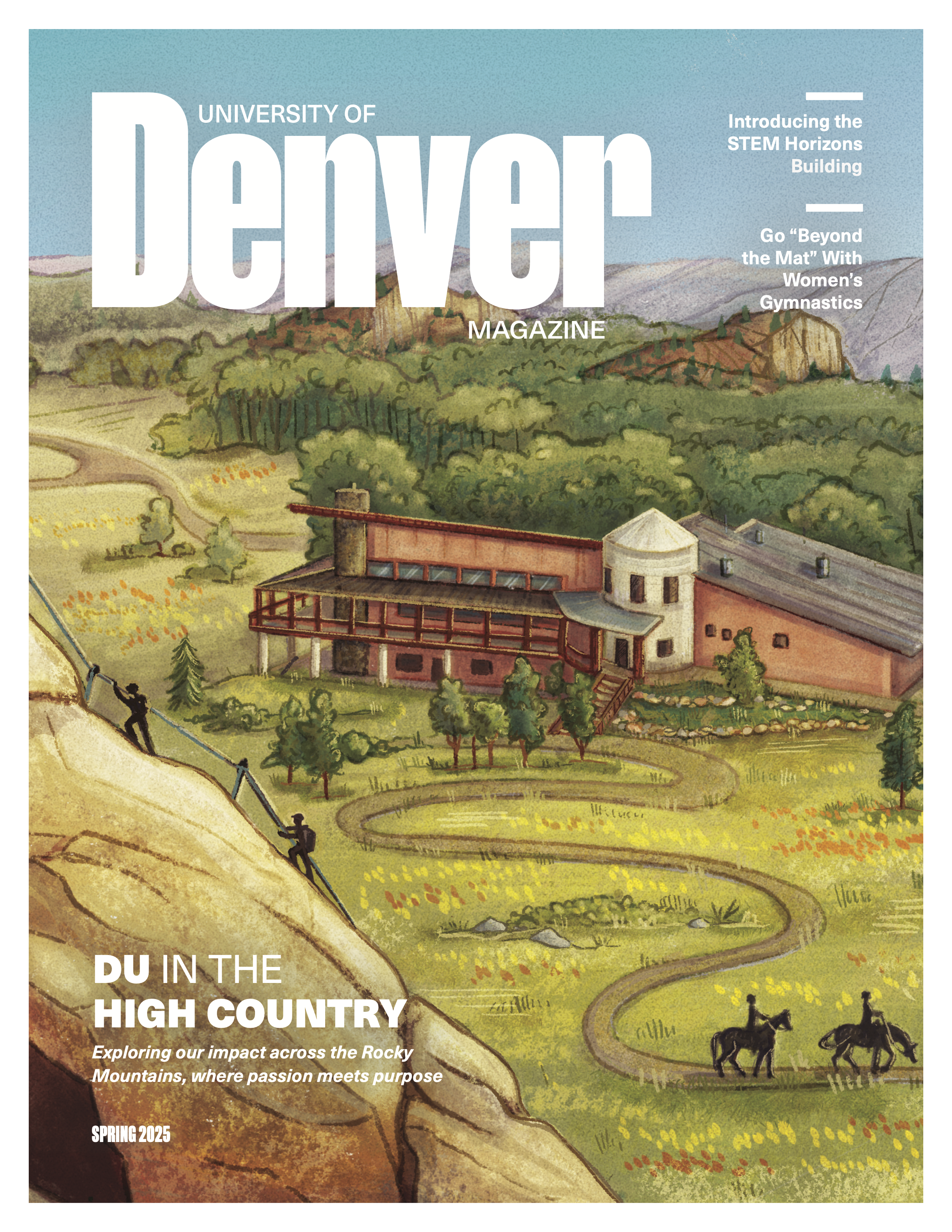 Cover page of the Spring 2025 issue of the University of Denver Magazine