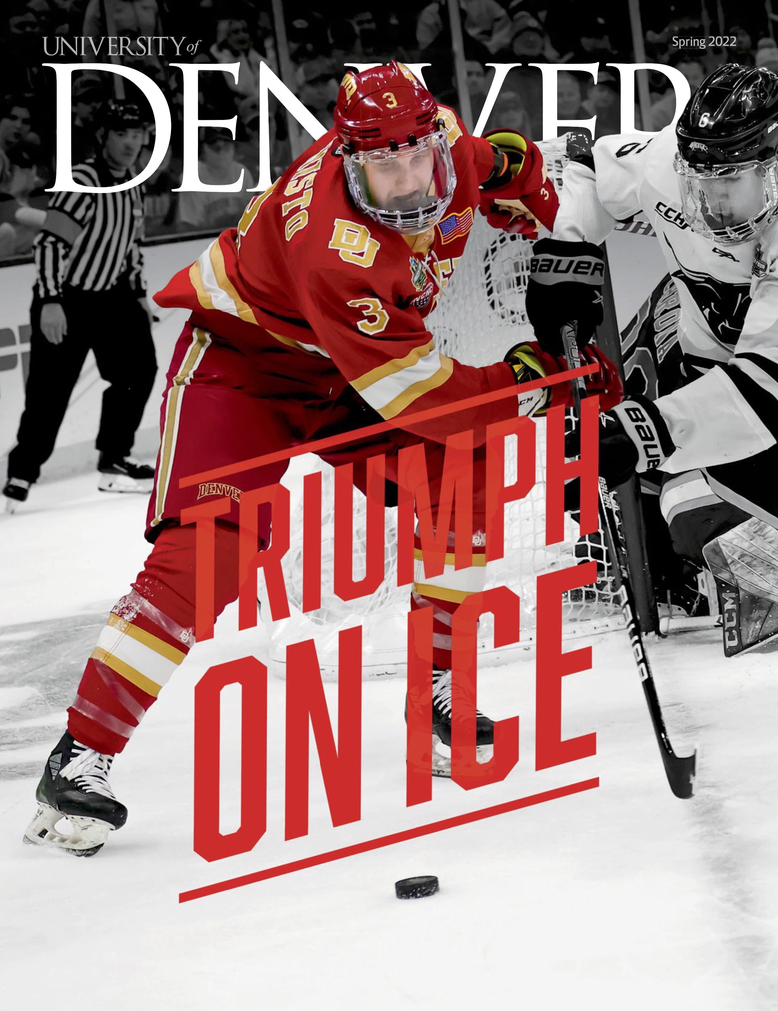 Cover of the Spring 2022 issue of the DU Magazine
