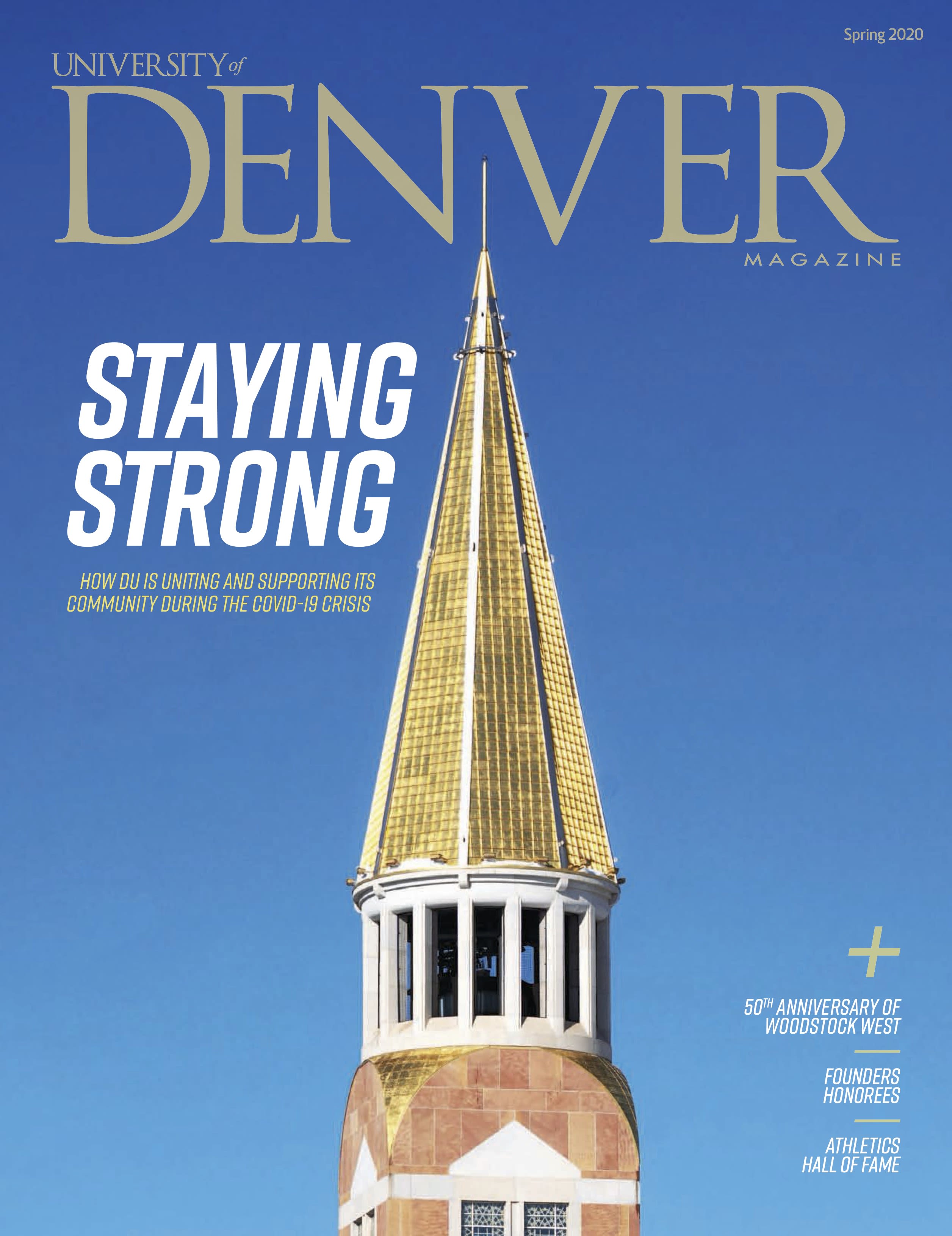 Spring 2020 issue of the University of Denver Magazine