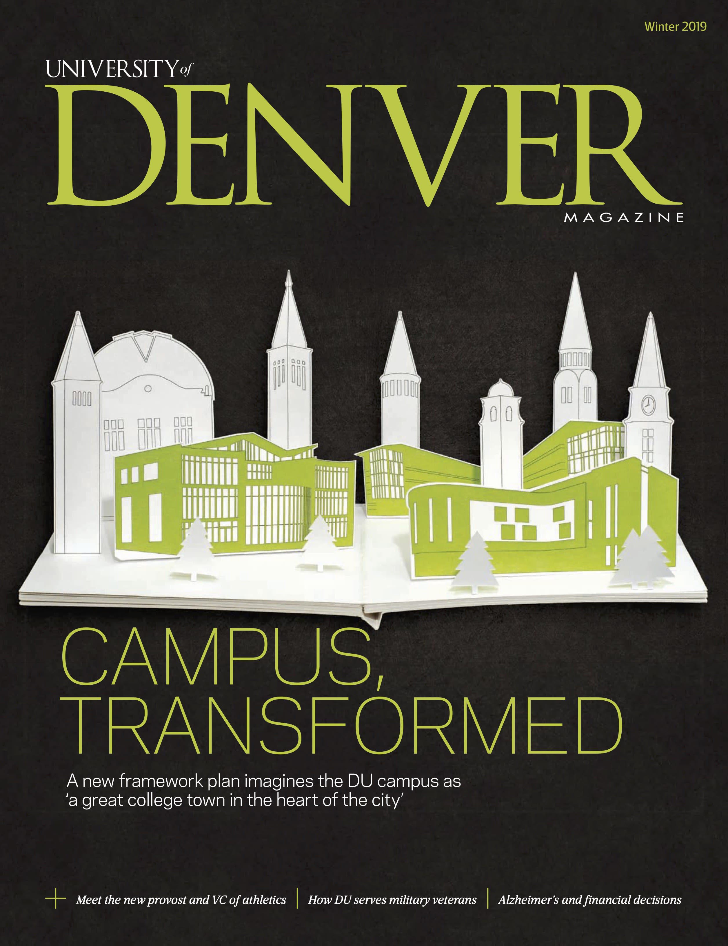 Winter 2019 issue of the DU Magazine