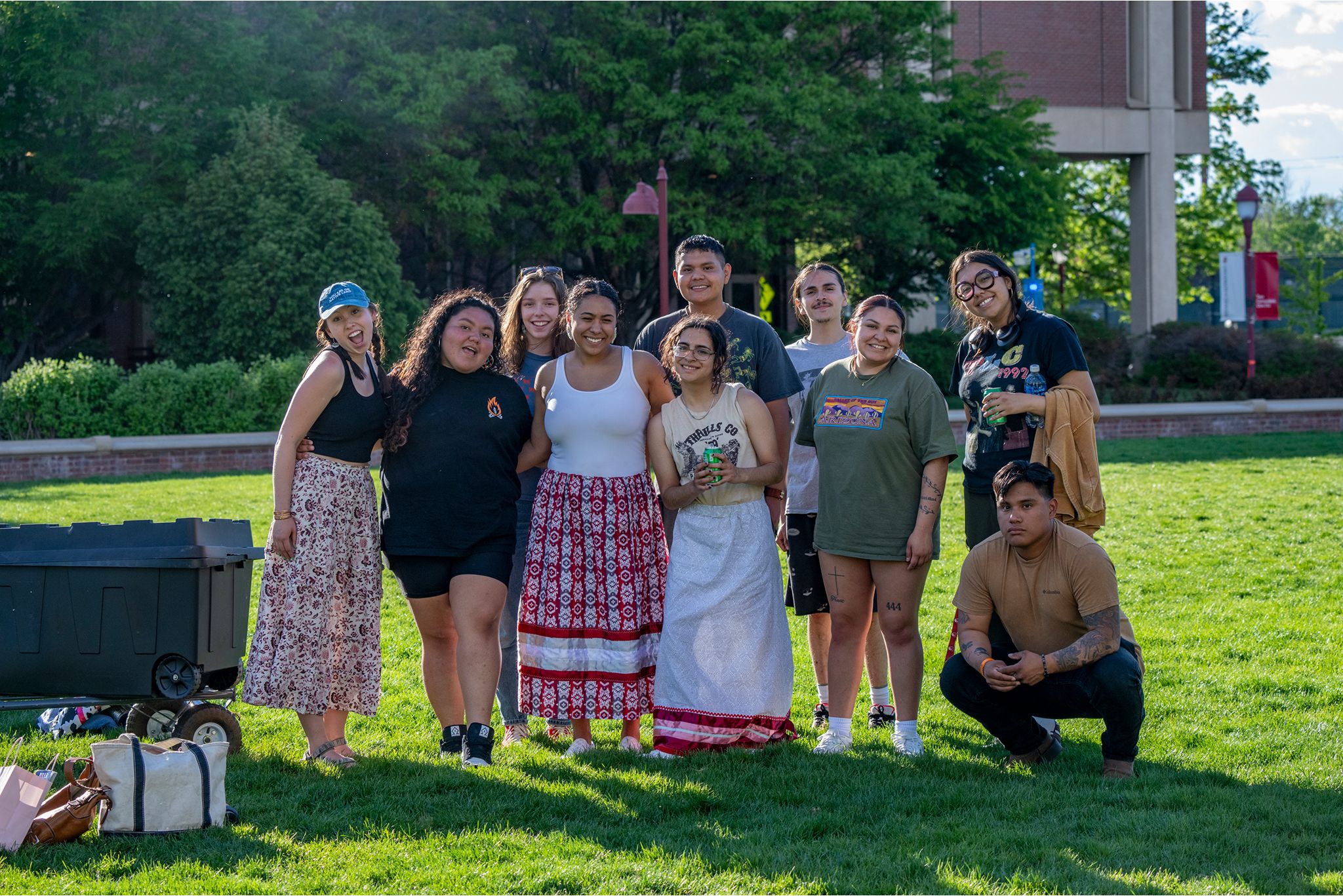 DU students pose outside